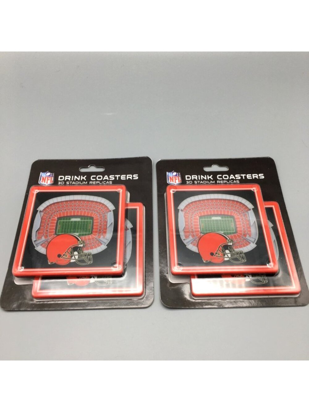 4 Cleveland Browns Football 3D Stadium Drink Coasters NFL
